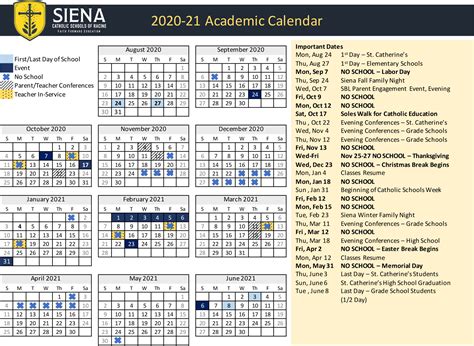 siena academic calendar 2023